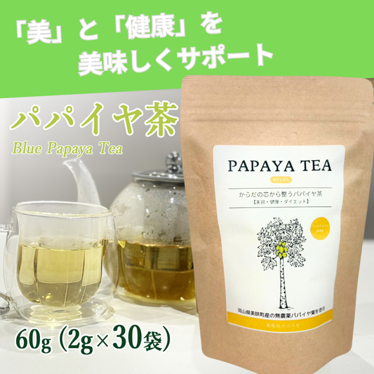 パパイヤ茶 青パパイヤ ２g×３０パック入り ティーバッグ ノンカフェイン 健康茶